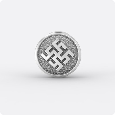 Шарм Цветок Папоротника из серебра